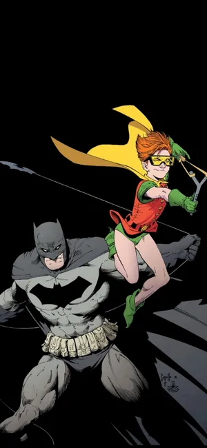 Batman_and_ Robin_ Action_ Pose Wallpaper