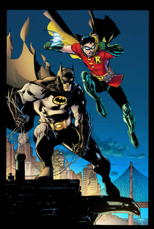 Batman And Robin Ready For Action Wallpaper