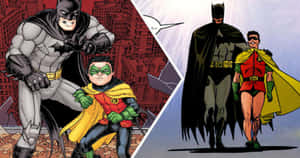 Batman And Robin Standing Tall Wallpaper