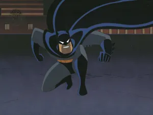 Batman And The Phantasm Standing Strong Amidst Chaos In Gotham City Wallpaper