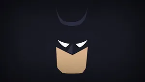 Batman Animated Minimal Face Art Desktop Wallpaper