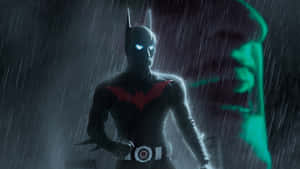 Batman Beyond And The Joker Face-off In Gotham City Wallpaper