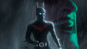 Batman Beyond And The Joker Face-off In Gotham City Wallpaper