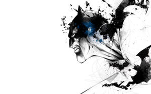 Batman Black And White Drawing Wallpaper