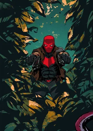Batman Confronts The Red Hood In An Intense Standoff Wallpaper