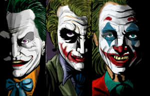 Batman Confronts The Three Jokers Wallpaper