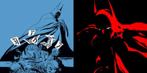 Batman Dark Victory Dual Panel Artwork Wallpaper