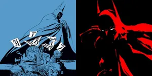 Batman Dark Victory Dual Panel Artwork Wallpaper