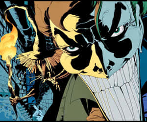 Batman Dark Victory Scarecrow Comic Art Wallpaper