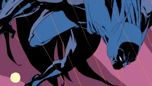 Batman Dark Victory Swinging Through Night Wallpaper