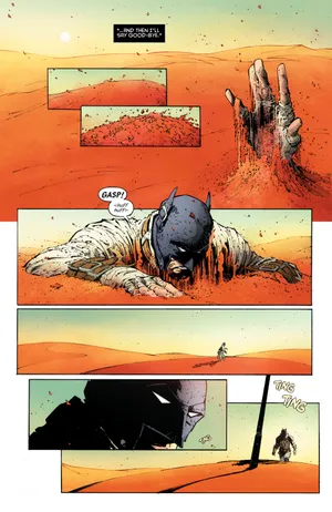 Batman_ Emerges_ From_ Sand_ Last_ Knight_ On_ Earth Wallpaper