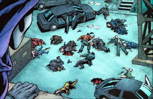 Batman In Action During War Games Wallpaper