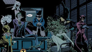 Batman Investigating In The Long Halloween Wallpaper