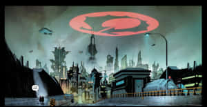 Batman_ Last_ Knight_ On_ Earth_ Cityscape Wallpaper
