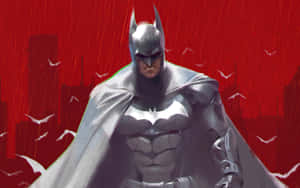 Batman Standing On A Rooftop Overlooking The City In Batman: Year One Wallpaper