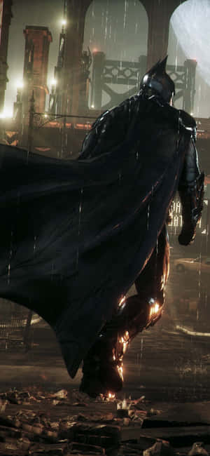 Batman Standing Tall In Arkham Knight Wallpaper