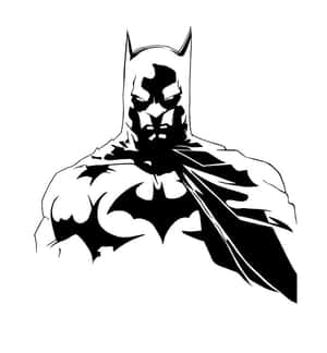 Batman Standing Tall In Black And White Wallpaper