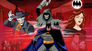 Batman Standing Tall In Gotham City From Batman: Mask Of The Phantasm Wallpaper