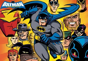 Batman Teaming Up With Various Superheroes In Batman: The Brave And The Bold Animated Series. Wallpaper