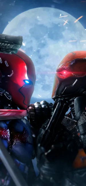 Batman With The Red Hood - A Dynamic Duo Wallpaper