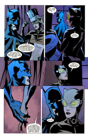 Batmanand Catwoman Dialogue Streetsof Gotham Wallpaper