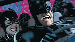 Batmanand Catwoman Dynamic Duo Action Wallpaper