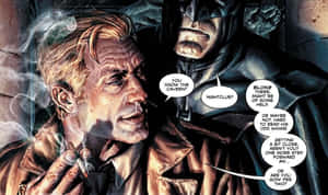 Batmanand John Constantinein Conversation Wallpaper