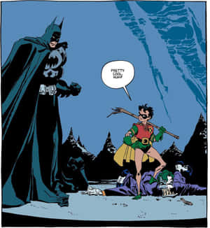 Batmanand Robin Snow Victory Wallpaper