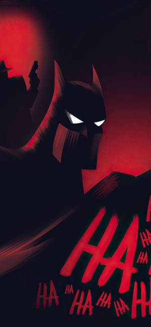 Batmanblack And Red Animated Art Mobile Wallpaper