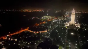 Baton Rouge Nighttime Aerial View Wallpaper