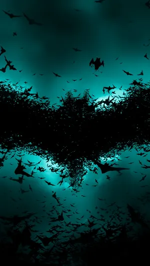 Bats Forming The Batman Logo Iphone Wallpaper
