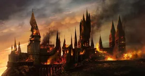 Battle_of_ Hogwarts_ Fire Wallpaper