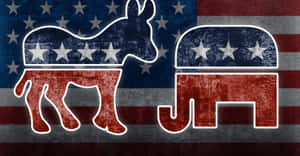 Battle Of Ideals: Republican Vs Democratic Wallpaper