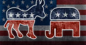 Battle Of Ideals: Republican Vs Democratic Wallpaper