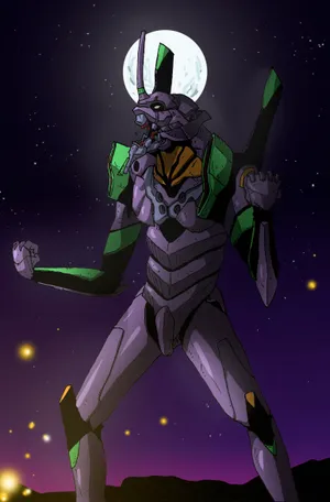 Battle-ready Eva Unit 01 Prepares For Action. Wallpaper