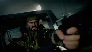 Battle-ready Frank Woods In Action Wallpaper