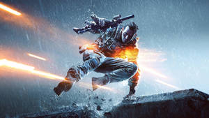 Battlefield 4 City Jumping Soldier Wallpaper