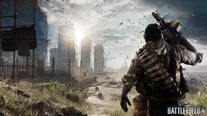 Battlefield 4 City Soldier Back View Wallpaper