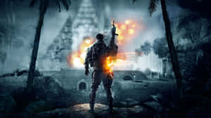 Battlefield Desktop Soldier In Ancient Ruins Wallpaper