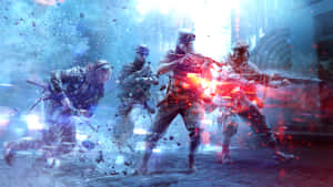 Battlefield Desktop Squad Pushing Forward Wallpaper