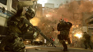 Battlefield Desktop Tense Urban Firefight Wallpaper