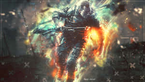 Battlefield Desktop With Fiery Glows Wallpaper