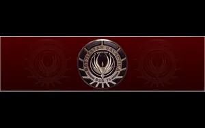 Battlestar Galactica Emblem Red And Black Wallpaper