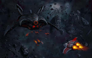 Battlestar Galactica Spaceship Battle Wallpaper