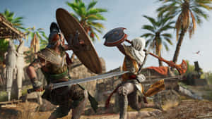 Bayek Of Siwa, Medjay And Protector Of Egypt, During His Glorious Adventure In Assassin's Creed: Origins Wallpaper