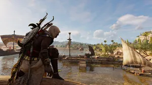 Bayek - The Majestic Medjay Of Ancient Egypt Wallpaper