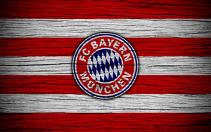 Bayern Munich Wooden Stripes Logo Wallpaper