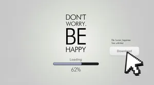 Be Happy Loading Screen Inspirational Quote Wallpaper