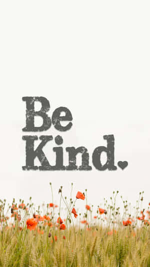 Be Kind Flower Field Wallpaper