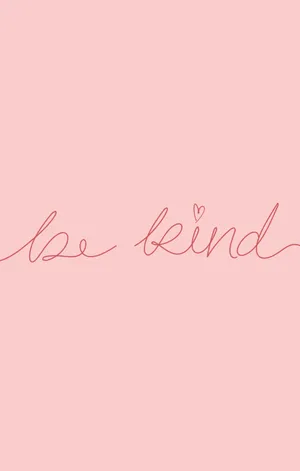 Be Kind Handwritten Text On Pink Background Wallpaper